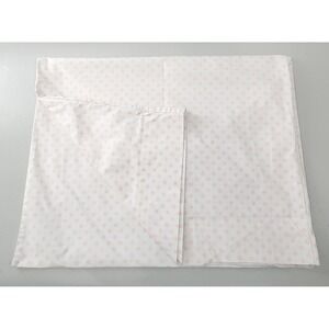 Pottery Barn Kids Standard Pillowcase Pink White Polka Dot Organic Cotton